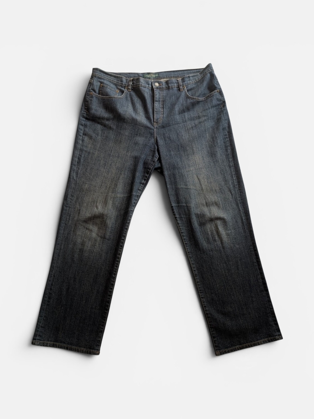 Lauren Ralph Lauren Women's Straight-Leg Jeans - Dark Blue Wash Comfort Stretch